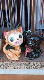 Coppia gattini in ceramica 