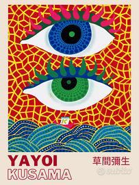 poster Yayoi Kusama Wallart stampa formato A3 