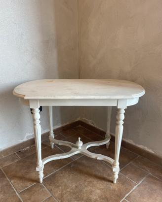 Tavolino in legno bianco stile shabby