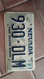 Targa americana originale Nevada