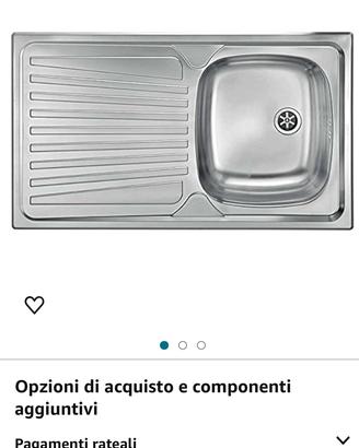 Lavello cucina NUOVO Mondial acciaio inox sx