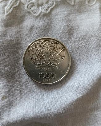 Moneta 1000 lire in Argento 1970 Roma Capitale
