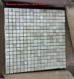 piastrelle mosaico travertino 1,5cm 29x29cm