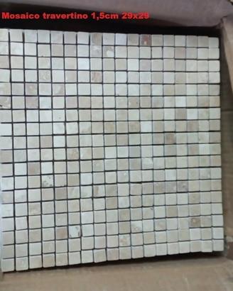 piastrelle mosaico travertino 1,5cm 29x29cm