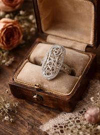 Anello in filigrana d’argento, anni 60