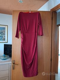 Vestito medio/lungo bordeaux 