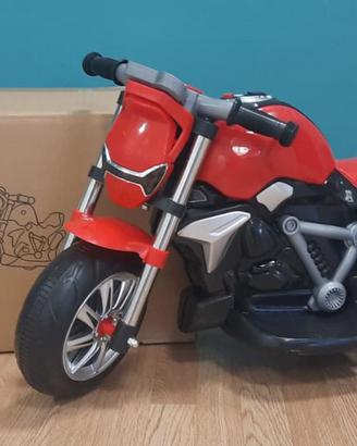 triciclo moto rossa batteria elettrica 3 ruote