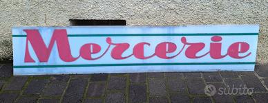 2 insegne plexiglass anni '80 Mercerie Confezioni 