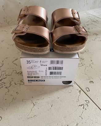 Birkenstock arizona Kids n.35 Rose gold metallic