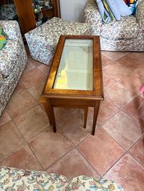 Tavolino Salotto Vetrina con Ripiano Est