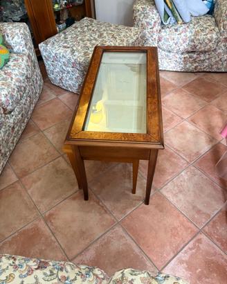 Tavolino Salotto Vetrina con Ripiano Est