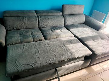 Divano letto angolare con penisola