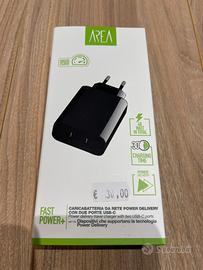 Caricabatterie da rete PD con due porte USB-C