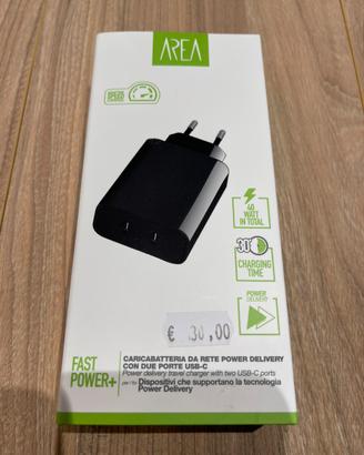Caricabatterie da rete PD con due porte USB-C