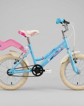 Bicicletta bambina 12 pollici azzurra e rosa