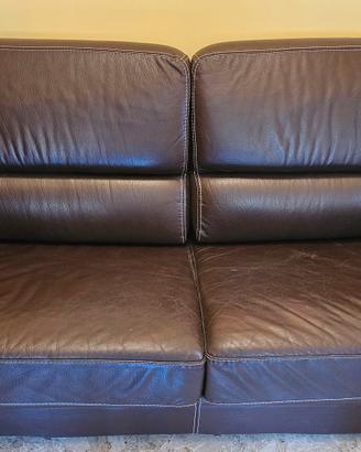 Divano letto in pelle