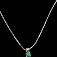 COLLANA ORO SMERALDO DIAMANTE