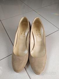 scarpe décolleté tortora 