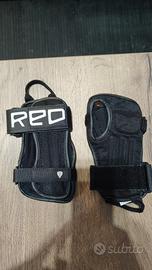 BURTON RED protezioni polsi parapolsi snowboard 