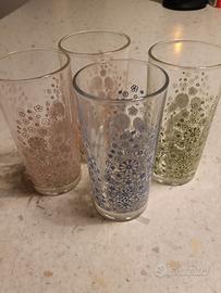 4 bicchieri Nutella vintage anni 80