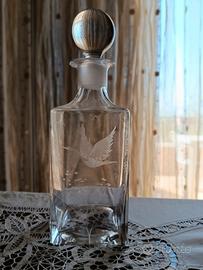 decanter vintage in cristallo trasparente