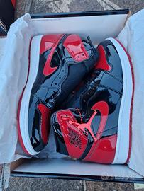 Nike Jordan 1 high Patent Bred taglia 11