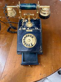 Telefono legno antico funzionante
