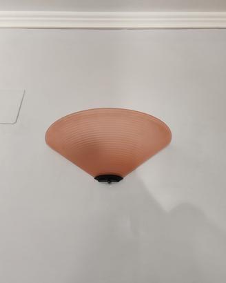 3 applique in vetro rosa temperato 