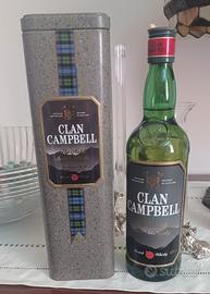 WHISKY CLAN CAMPBELL ANNI 70 CON SCATOLA LATTA