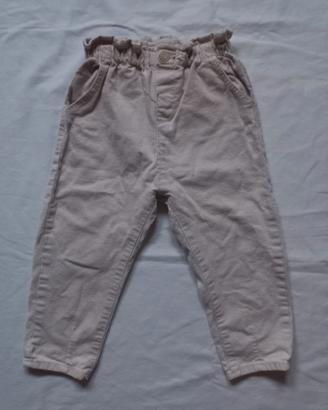 Pantaloni rosa Zara velluto 2-3 anni (98 cm)