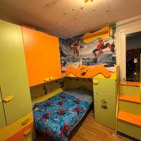 Cameretta completa per 2 con soppalco angolare