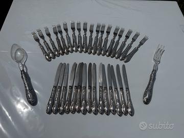 Servizio dessert/vintage argento 800- 35 pezzi