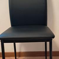 Sedie nere in ecopelle 