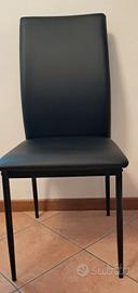 Sedie nere in ecopelle 
