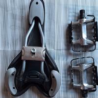 sella pelle e pedali mtb come nuovi