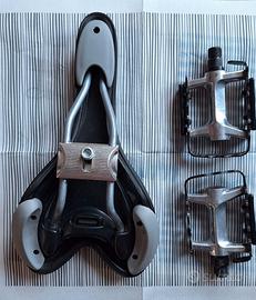 sella pelle e pedali mtb come nuovi