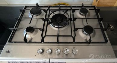 Piano cottura a gas BEKO HIAW75224SX 75x51 cm Inox