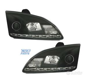 FARI FORD FOCUS 04-08 LUCE DIURNA REALE FONDO NERO