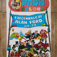Poster Gruppo TNT decennale Alan Ford Colore 1979