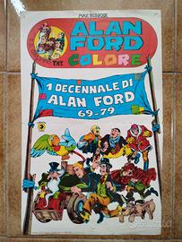 Poster Gruppo TNT decennale Alan Ford Colore 1979