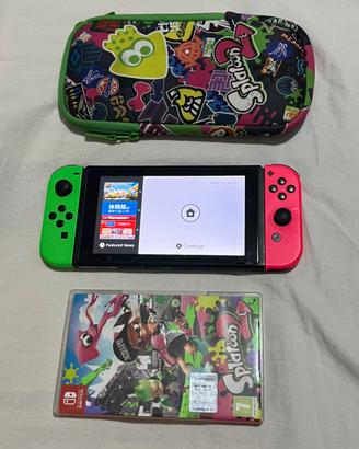 Nintendo Switch 1 con gioco e custodia Splatoon2