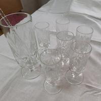 Set di bicchieri in cristallo intagliato 