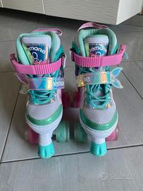 Pattini a rotelle bambina taglia regolabile 28-31
