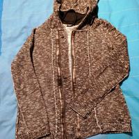 Cardigan uomo tg L nero bianco