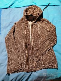 Cardigan uomo tg L nero bianco