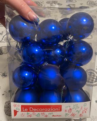 n. 23 palline di Natale blu scuro