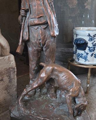 Scultura bronzo Cesare Biscarra