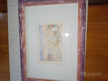 Quadro acquerello Franco Corrocher