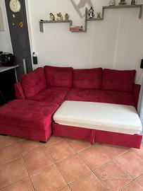 Divano angolare con letto e contenitore