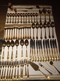Servizio posate dorate oro 23/24K – Solingen Germa
